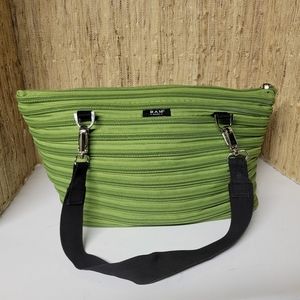 Vintage Y2K Green BAM Stacked Zipper Tote/Shoulder Bag